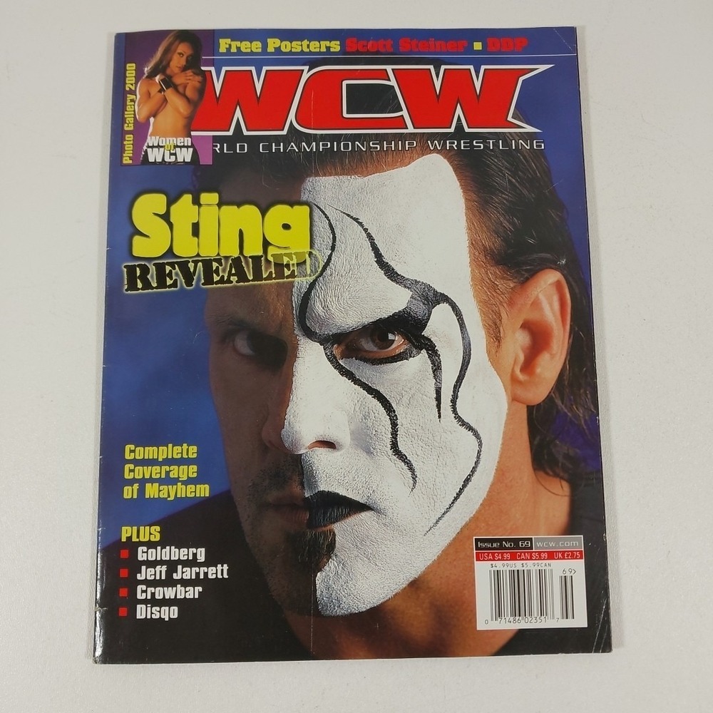 WCW Magazine Issue 69 Sting 2000 Wrestling W Poster DDP Scott‎ Steiner Nitro